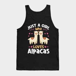 Just a Girl Who Loves Alpacas Gift Tank Top